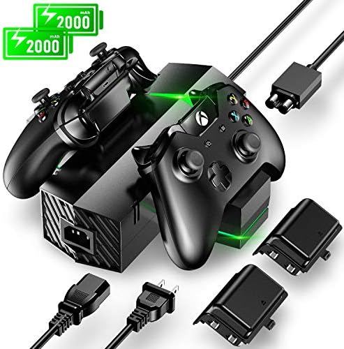 Влак хранене Vivefox, Съвместима с Xbox One, захранващ Xbox, кабел за адаптер на променлив ток Brick 100-240 В, док-станция за зареждане