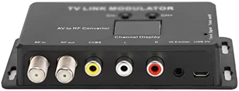 LLAMN UHF TV Link Модулатор на AV-Радиочестотни Конвертор IR удължител с 21-канальным дисплей PAL/NTSC Допълнително Пластмаса