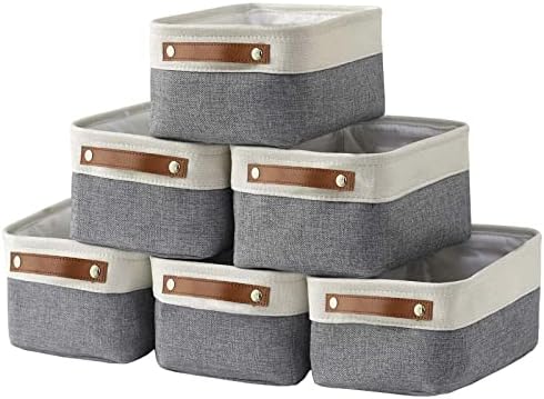 Малки кошници за съхранение на HNZIGE за организиране на Филтър кошници за рафтове, Кошници за съхранение на Кубчета тъкан В шкафове, Пералня,