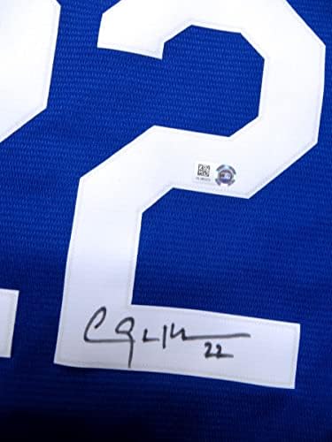 Тениска Клейтона Kershaw с автограф от Los Angeles Dodgers Blue XL MLB COA
