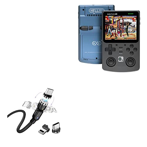 Кабел BoxWave, който е Съвместим с Game Детски GKD Plus - Кабел за зареждане на магнитна възглавница AllCharge, Кабел за зареждане на магнити USB Type-C Micro USB за Игра Детски GKD Plus - черно