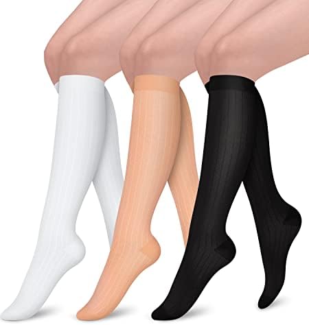 Лека Компресия чорапи Aoliks за жени, Поддържащи Чорапи до Коляно за бременни медицински Сестри