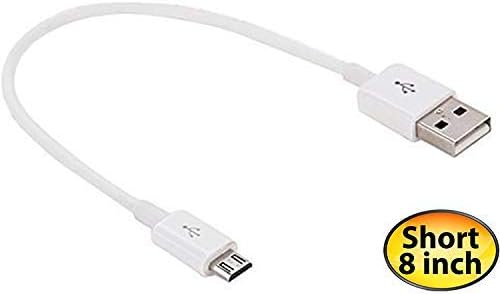Къс microUSB кабел, съвместим с вашия Asus PadFone Mini и осигуряване на високоскоростен зареждане. (1 бяло, 20, см 8 инча)