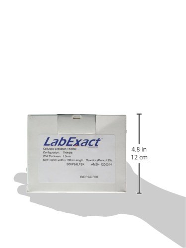 LabExact 1200314 Экстракционные уши, Памук, Целулоза, 23 мм ID x 100 мм, H (Опаковка по 25 парчета)