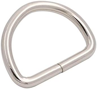 Универсална Метална Сребриста Тока с D-образен пръстен на Вътрешния диаметър 1,5с Околовръстния Линия за Каишка-Попечител Опаковка