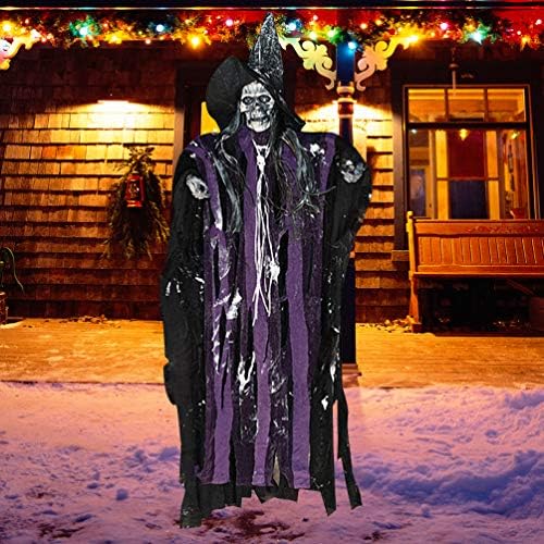 PRETYZOOM Външен Декор Хелоуин Висящи Украшения от Духове къща с виртуален скелет Маска на Череп Зловеща Плат Ужасни Вътрешни Външни