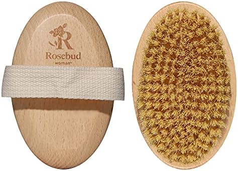 Четка Rosebud Woman Perfect Skin Brush - суха четка, Подобрява кръвообращението, Беля, Веганская, екологично чисти (изтеглите 1ct)