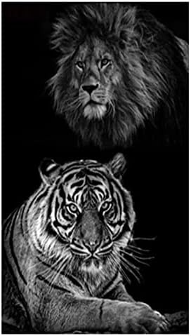 Тигър, Лъв Комплекти за Диамант Живопис, 5D САМ Диаманти в Грах Изкуство за Възрастни Пълна Тренировка през Цялата Скъпоценен