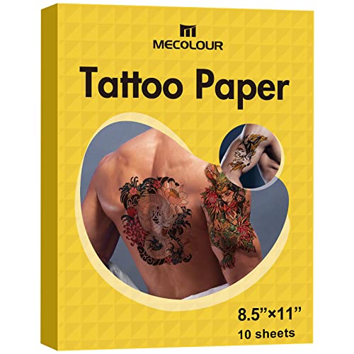 Хартия за печат на временни татуировки за мастилено-струен принтер - 8,5 X11, 10 ЛИСТА - Лист за прехвърляне на Персонализирани