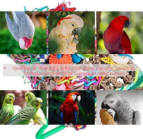 Играчки за птици, играчки за папагали, висящи възглавници, тъкани от морски водорасли, естествени играчки за хранене на птици, подходящи за африканските сиви папаг?