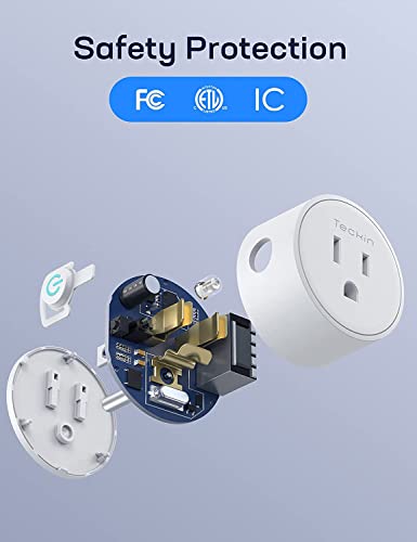 Smart Plug, Алекса Plug 2 комплекта, смарт свещи, работещи с Alexa и Google Home, Wi-Fi-включете Smart Life с дистанционно
