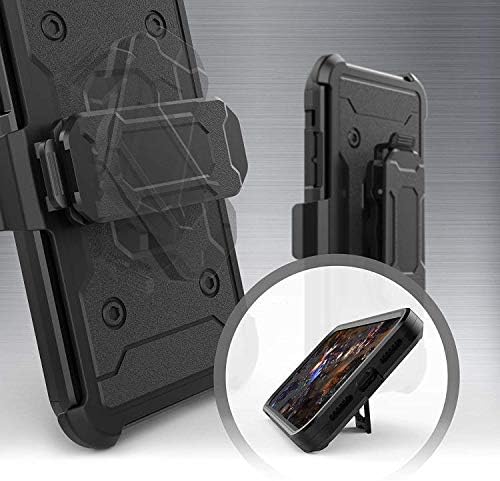 Чанта-кобур за iPhone Xs Max, Комбиниран калъф с вградена стойка и въртящ се клипс за колан, Сверхпрочный Защитен устойчив