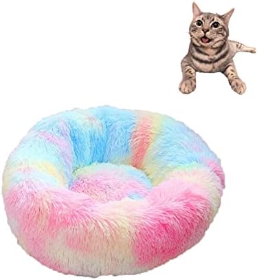Къща-Легло за Котки Rainbow Sleep - Поничка Легло за Куче - Мат Възглавница Легло Къщичка за Куче Стоки за Домашни любимци