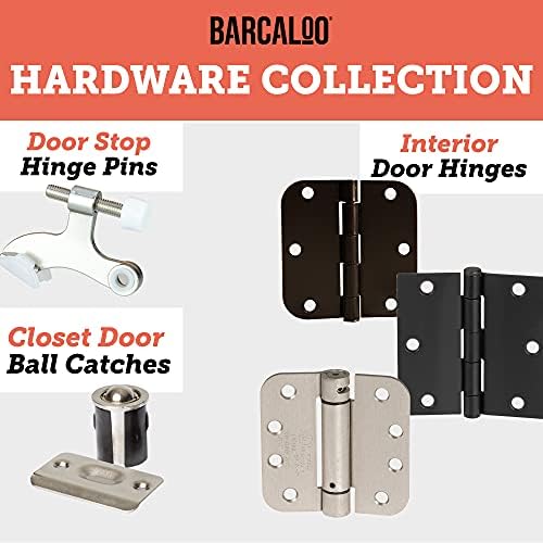 Barcaloo 12 Опаковки врати на панти Черно - Вътрешна линия 3,5 х 3,5 инча за врати с радиусными ъгли 5/8 инча