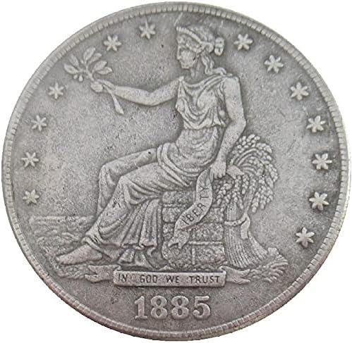 1 usd 1885 г., със сребърно покритие Копие на Възпоменателни монети от 1885 г.