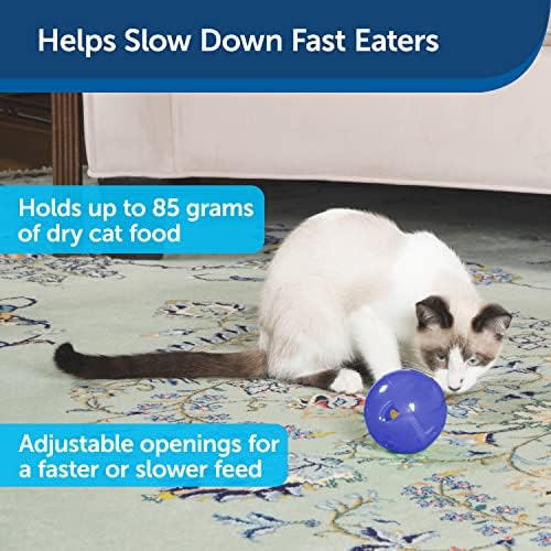 Яки Slimcat Устройство Топка - Интерактивна игра за вашата котка - Напълнете я с храна и лакомства - чудесно за контрол на порции и бързото