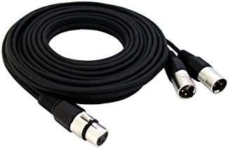 Балансирано аудио кабел Audio2000 tm ADC2033-P 5ft с двоен съединител от мъжа към жената XLR