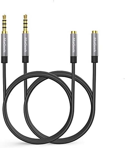 MaGeek 3.5 мм Аудио Aux кабел за Удължаване, (3,3 фута / 1,0 м) TRRS 4-Щифта Кабел за слушалки между мъжете и жените Допълнителен удължител, Съвместим с Beats, iPhone, iPad, автомобилната ?