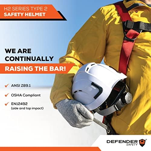 Защитен шлем-каска Defender Safety H2, тип 2, клас C и E, по стандарта ANSI Z89.1 и EN 12492