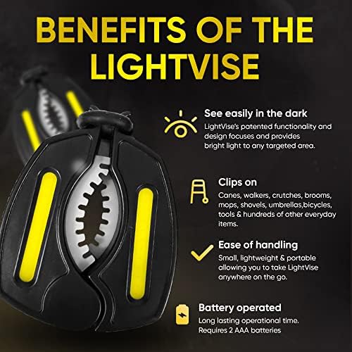 Led фенерче LightVise с предпазител – Ярко фенерче с 24 светодиода – Преносим мини-фенерче на батерии– Универсален Магнитен фенерче,