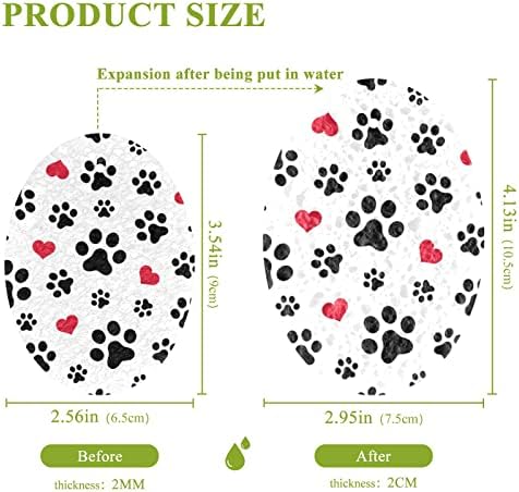 Натурална Гъба ALAZA с Отпечатък от Кучешки/котешки лапи Сърцето си за Любовта, Кухненски Целлюлозные Гъба за миене на съдове,