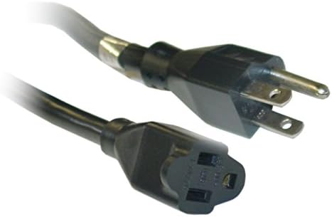 Удлинительный захранващ кабел ACL 10 Метра от NEMA 5-15 P до NEMA 5-15 R, SJT, 14 AWG, 3 Проводник, 15 Ампера, Черен, 1 Опаковка