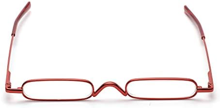 ZUVGEES Удобни за носене мини-компактни, тънки очила за четене — леки преносими ридеры с футляром за писалки