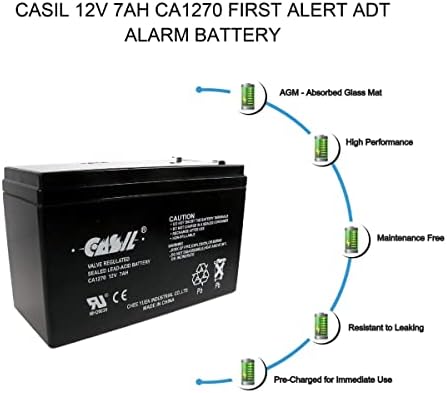 Херметичен Оловно-Киселинната батерия CASIL 12V 7AH CA1270 (SLA) за GP1272 F2 GP 1272