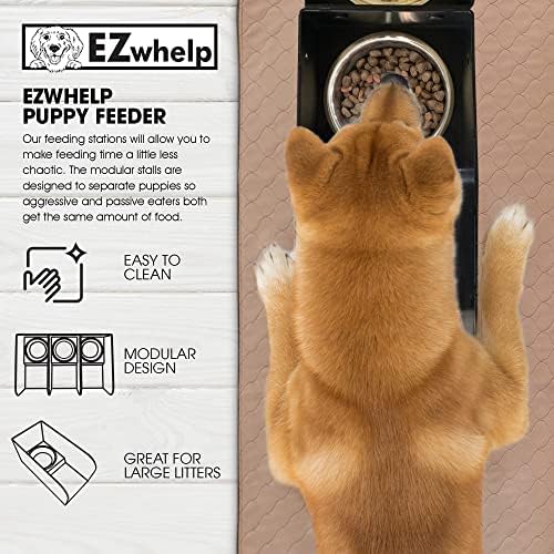 Модулна станция за хранене на кученца ezwheelp (2 опаковки) — Купички за кученца от хранително-вкусовата неръждаема стомана