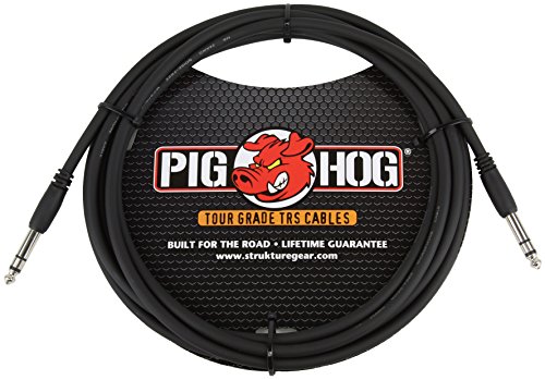 Pig Свиня PTRS10 Висока производителност Инструментален кабел TRS 1/4 , на 10 метра и PHM15 Висококачествен кабел за микрофон