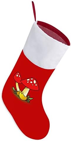 Магически Гъби Коледни Чорапи От Червено Кадифе, с Бял Пакет шоколадови Бонбони, Коледни Украси и Аксесоари за вашето семейно Парти