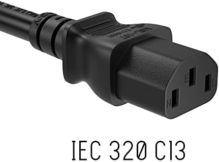 Кабел захранващ кабел северна америка болничен клас Leader 5-15 P за IEC320 C13 (15 фута (1 опаковка), черен 14 AWG)