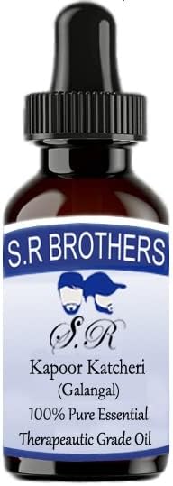S. R Brothers Капур katcheri (Галангал) Чисто и Натурално Етерично масло Терапевтичен клас с Капкомер 50 мл