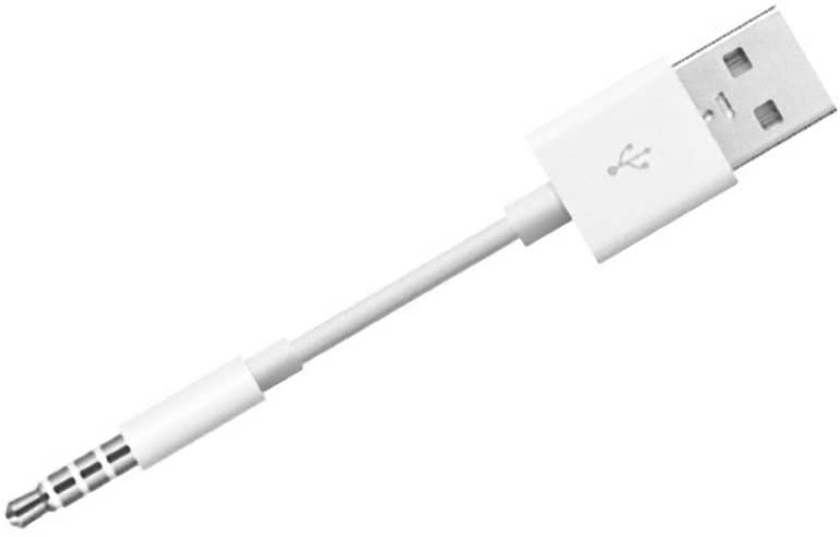 USB-зарядно устройство SANOXY и кабел за синхронизация на данни за Apple iPod Shuffle 3-ти / 4-ти / 5-то поколение (комплект