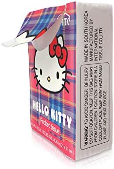 Кърпа за джобове за лице на Hello Kitty, 6 опаковки (3 слоя, по 10 листа в опаковка)