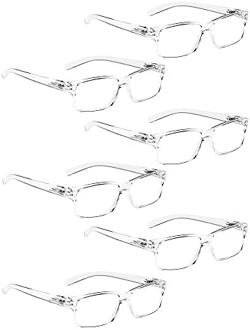 LUR 6 опаковки, прозрачни очила за четене + 7 опаковки очила за четене без рамки (общо 13 двойки ридеров + 2,75)
