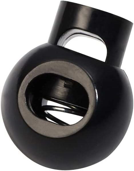 Пластмасови шнурные Прислужници DYZD с един дупка Ярко Черни Полирующие Края Кутия Спирки-превключи ключове (Черен, 10P)