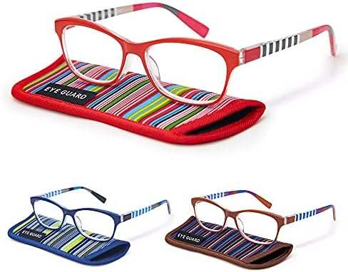 EYEGUARD, 3 опаковане на леки очила за четене за жени с пружинным тръба на шарнирна връзка