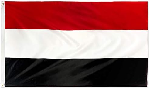 Флаг на Йемен DANF 3x5 Метра От Националните Флагове Полиестер с Медни Втулками 3 X 5 Метра