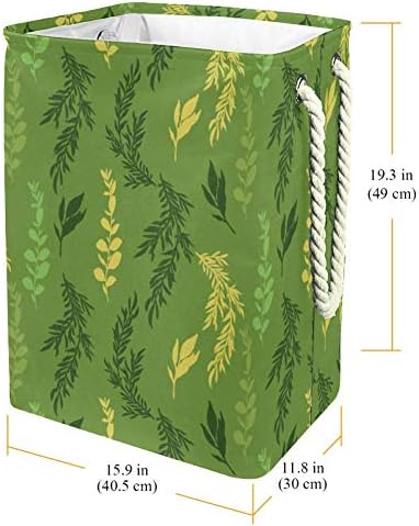 Кошница за дрехи Unicey Leaves на Цветя-Зелен Голяма Сгъваема Кошница за съхранение на Бельо за Бебешки Кошници и Детски стаи