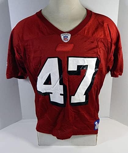 2002 San Francisco 49ers 47 Game Пусна Червената Обучение фланелка 941 - Използваните тениски Без подпис За игри в NFL