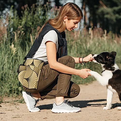 Чанта за Дресура Лакомство за кучета RysgdsE, Златисто-Черна Чанта за Дресура на кучета във формата на Миди в стил ар-Деко, Поясная