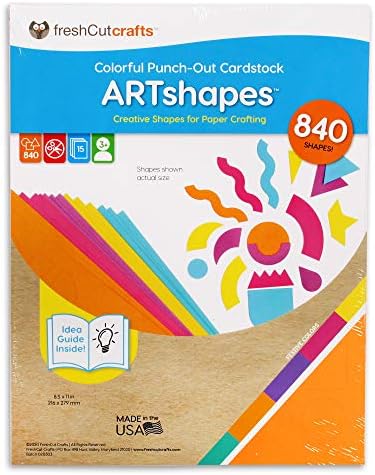 Комплект за творчество FreshCut Crafts ARTshapes™ Creative Paper Shapes с повече от 50 илюстрации, картонена набор от американското