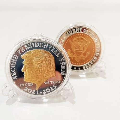 Изборите за Президент на САЩ Тръмп в 2021-2025 години Златна два цвята Възпоменателна монета Challenge Coin Колекционерски монети