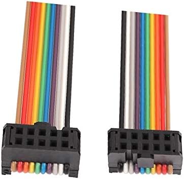 X-DREE със стъпка 2.54 мм, 10-пинов 10-лентов конектор F/F IDC, плосък дъгата кабел 48 см (Cavo piatto arcobaleno da 10 см,