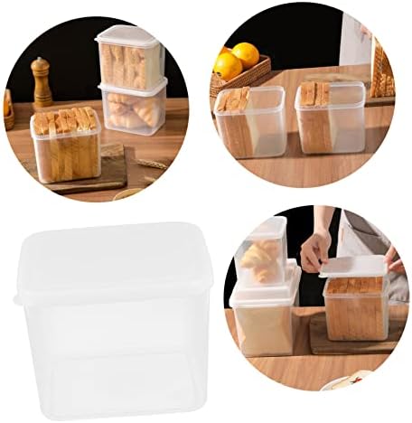 BESTonZON 2 бр. Кутия Кутия за съхранение на Хляб, Контейнери за Съхранение на плодове, Кутии с капаци Контейнери за Десерт