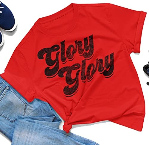 Georgia Bulldog Fans Football Проблемната Тениска Glory Glory Колеж по Футбол от Памук Класически Намаляване за Жени и Мъже