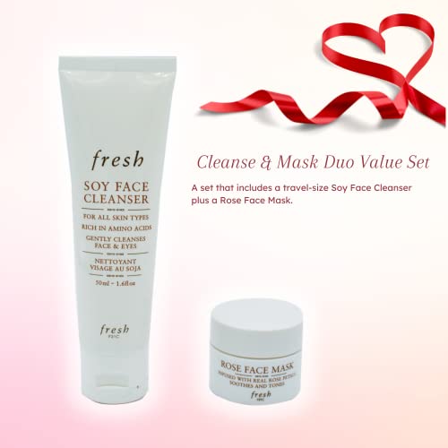 Подаръчен комплект Fresh Чистя & Duo Mask Value Travel Size:: Препарат за измиване на лицето със соя за отстраняване на грим