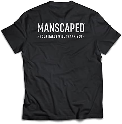 Мъжки памучен тениска с логото на MANSCAPED™ Премиум клас- Забавни тениски за мъже