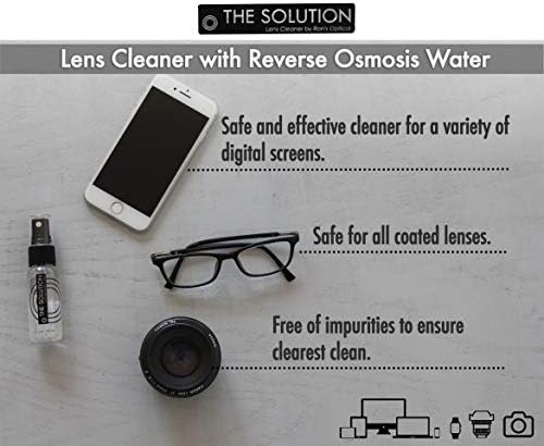 The Solution Спрей за почистване на лещи | Опаковка с 2: 1 унция не съдържащ алкохол, спрей за почистване на лещи за очила, очила,
